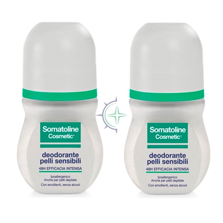 Somatoline Cosmetic Linea Deodorante Pelli Sensibili Roll-on Duo 2x50 ml