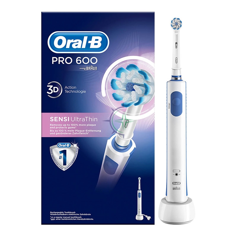 Oral-B Linea Igiene Dentale 600 Pro Sensi Ultrathin Spazzolino Elettrico